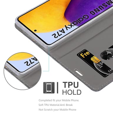 Samsung Galaxy A72 4G / 5G lommebokdeksel etui (grå)