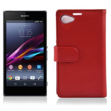 Sony Xperia Z1 COMPACT lommebokdeksel etui (rød)