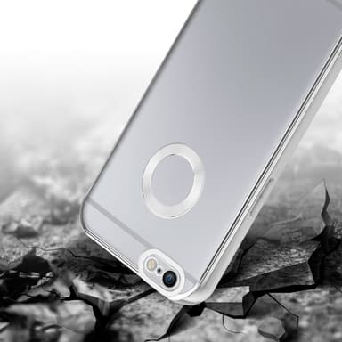 iPhone 6 / 6S silikondeksel Krom case (gjennomsiktig)