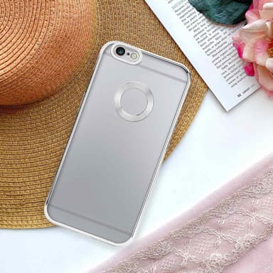 iPhone 6 / 6S silikondeksel Krom case (gjennomsiktig)