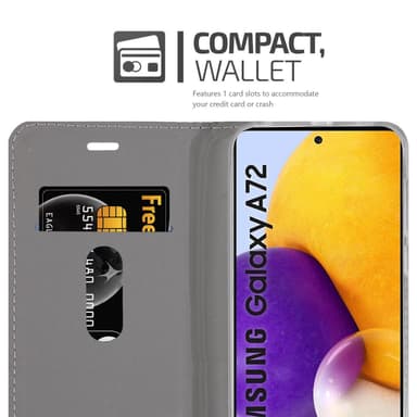 Samsung Galaxy A72 4G / 5G lommebokdeksel etui (grå)