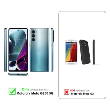Motorola MOTO G200 5G lommebokdeksel Blomster (rosa)