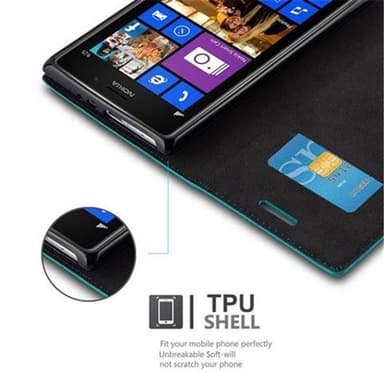 Nokia Lumia 925 lommebokdeksel case (turkis)