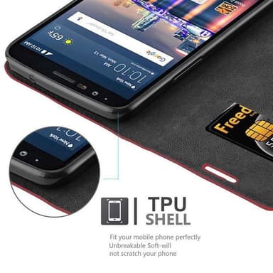 LG STYLUS 3 lommebokdeksel case (rød)