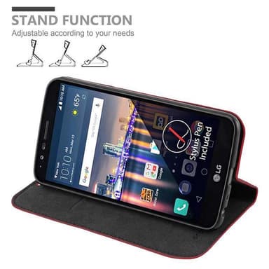 LG STYLUS 3 lommebokdeksel case (rød)