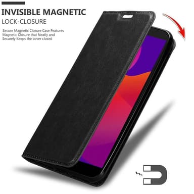 Honor 9S / Huawei Y5P lommebokdeksel case (svart)