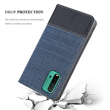 Xiaomi RedMi 9T / POCO M3 lommebokdeksel etui (blå)