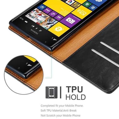 Nokia Lumia 1520 lommebokdeksel etui (svart)