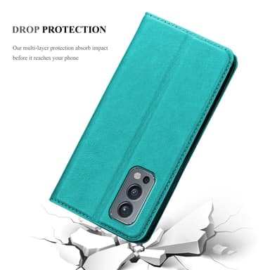 OnePlus Nord 2 5G lommebokdeksel case (turkis)