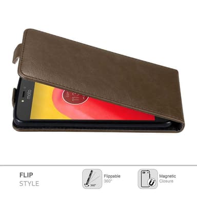Motorola MOTO C deksel flip cover (brun)