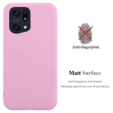 Deksel Oppo FIND X5 PRO Silikon cover (rosa)