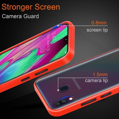 Samsung Galaxy A40 Deksel Case Cover (gjennomsiktig)
