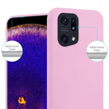 Deksel Oppo FIND X5 PRO Silikon cover (rosa)