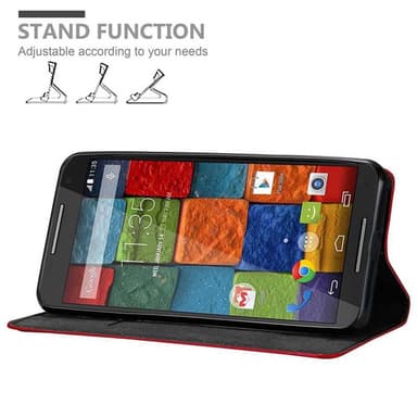 Motorola MOTO X2 lommebokdeksel case (rød)