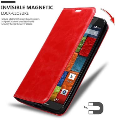 Motorola MOTO X2 lommebokdeksel case (rød)