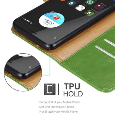 ZTE Blade V7 lommebokdeksel etui (grønn)
