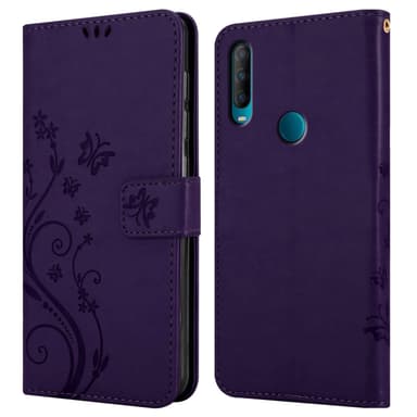 Alcatel 1S 2020 lommebokdeksel Blomster (Lilla)