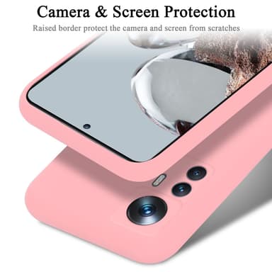 Xiaomi 12T / 12T PRO silikondeksel case (rosa)