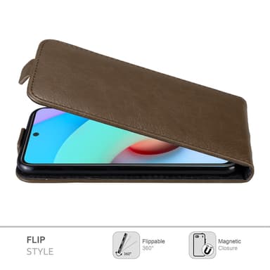 Xiaomi RedMi 10 deksel flip cover (brun)