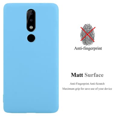 Deksel Nokia 5.1 PLUS / X5 Silikon cover (blå)