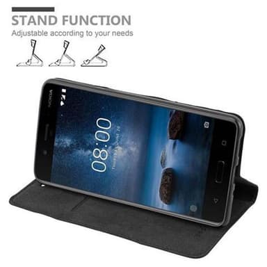 Nokia 8 2017 lommebokdeksel case (svart)