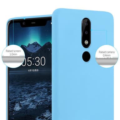 Deksel Nokia 5.1 PLUS / X5 Silikon cover (blå)