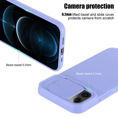 iPhone 12 PRO MAX silikondeksel case (lilla)