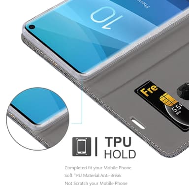 Samsung Galaxy S10 5G lommebokdeksel etui (grå)
