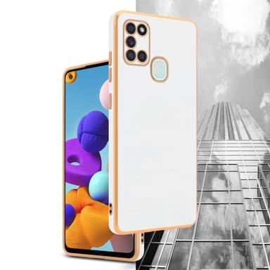 Samsung Galaxy A21s silikondeksel case (hvit)