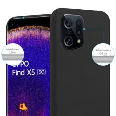 Deksel Oppo FIND X5 Silikon cover (svart)