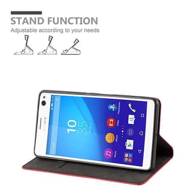 Sony Xperia C4 lommebokdeksel case (rød)