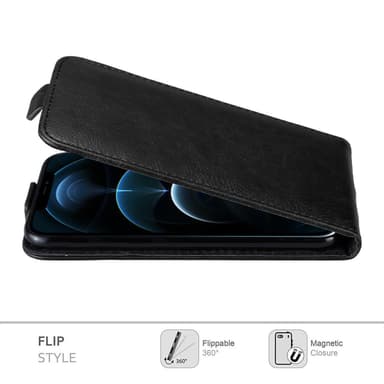 iPhone 12 PRO MAX deksel flip cover (svart)