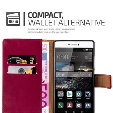 Huawei P8 lommebokdeksel etui (rød)
