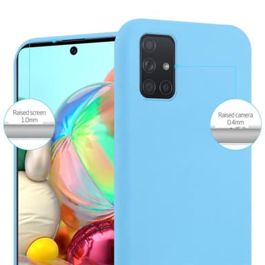 Deksel Samsung Galaxy A71 4G Silikon cover (blå)