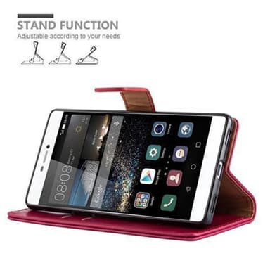 Huawei P8 lommebokdeksel etui (rød)