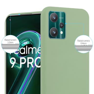 Deksel Realme 9 4G / 9 PRO+ Silikon cover (grønn)