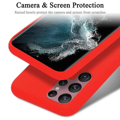 Samsung Galaxy S22 ULTRA silikondeksel case (rød)