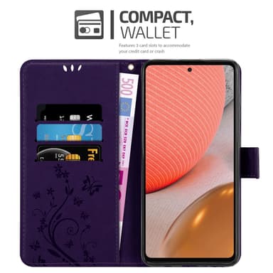 Samsung Galaxy A72 4G / 5G lommebokdeksel Blomster