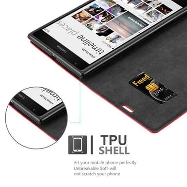 Nokia Lumia 1520 lommebokdeksel case (rød)