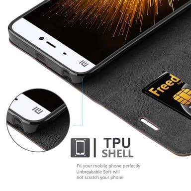 Xiaomi Mi 5 lommebokdeksel case (brun)