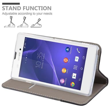 Sony Xperia T3 lommebokdeksel etui (grå)
