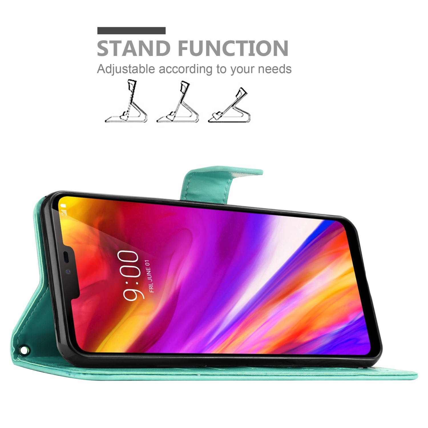 LG G7 ThinQ / FIT / ONE lommebokdeksel Blomster