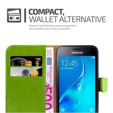 Samsung Galaxy J1 2016 lommebokdeksel etui (grønn)