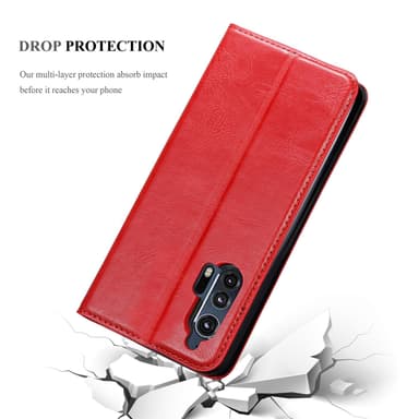 Motorola EDGE+ lommebokdeksel case (rød)