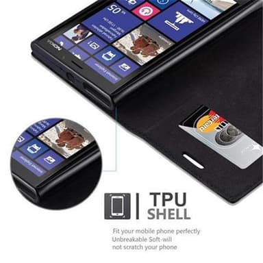 Nokia Lumia 920 lommebokdeksel case (svart)