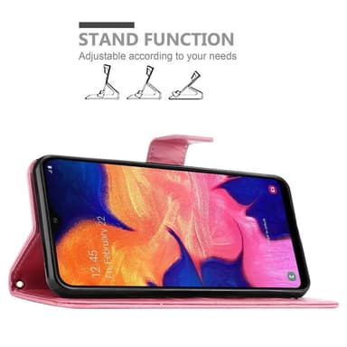 Samsung Galaxy A10 / M10 lommebokdeksel Blomster (rosa)