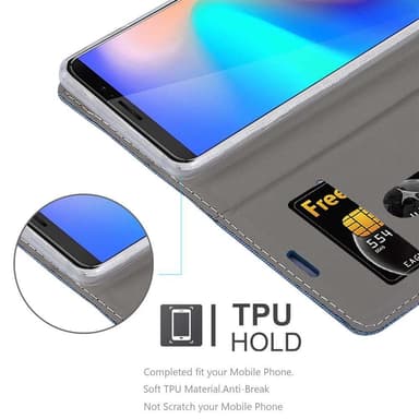 Cubot J3 PRO lommebokdeksel etui (blå)