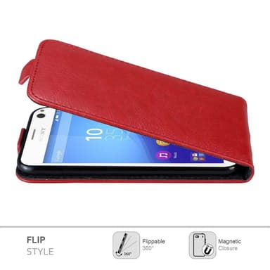Sony Xperia C4 deksel flip cover (rød)