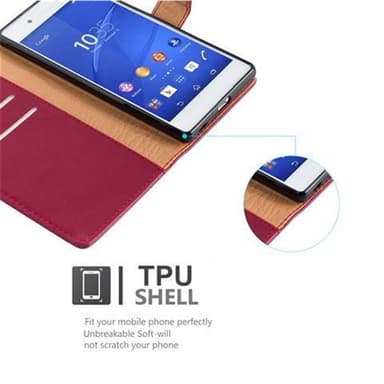 Sony Xperia Z3 PLUS / Z4 lommebokdeksel etui (rød)