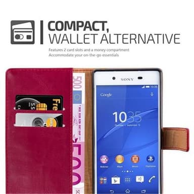 Sony Xperia Z3 PLUS / Z4 lommebokdeksel etui (rød)